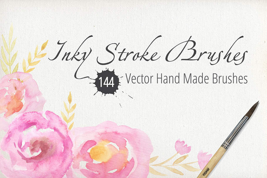 50% SALE 144 Vector Inky Brushes in Photoshop Brushes - product preview 8