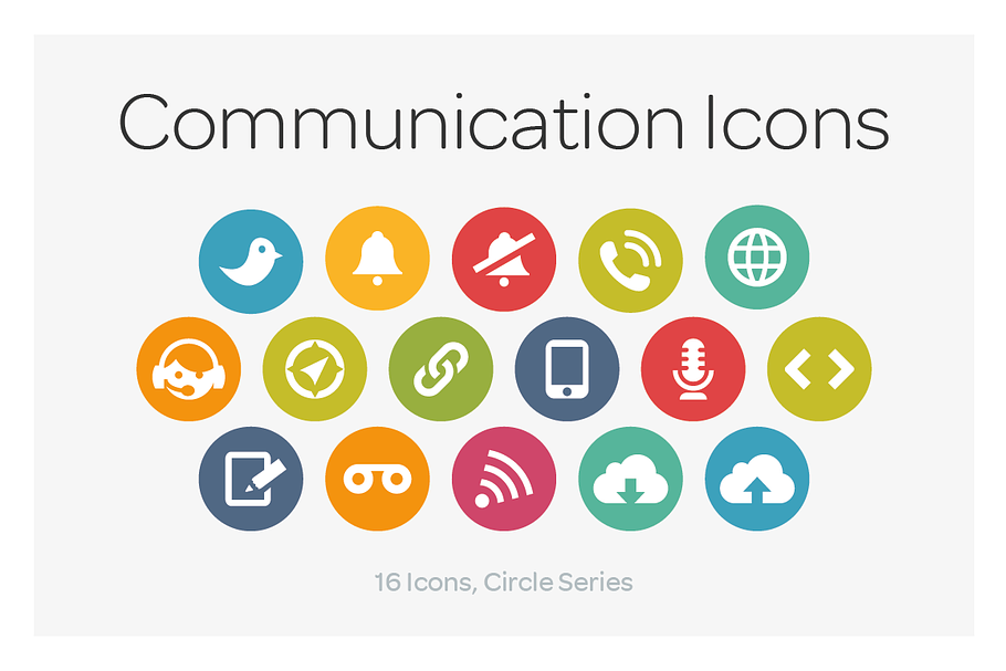 Circle Icons: Communication in Communication Icons - product preview 8