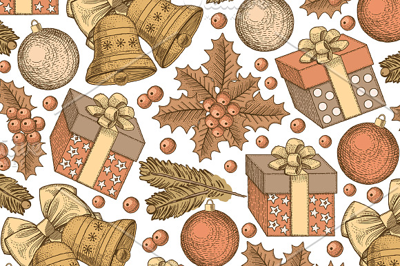 Set. Christmas, New Year, Card. in Illustrations - product preview 5