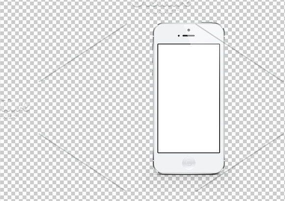 White iPhone 5 mockup template in Templates - product preview 3