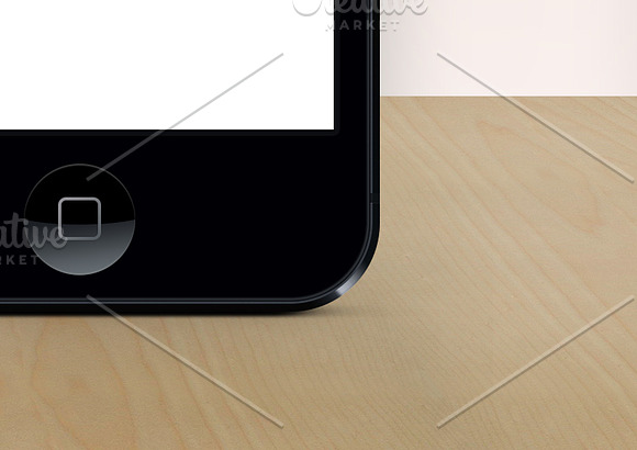 Black iPhone 5 mockup template in Templates - product preview 2