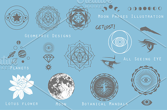 Beautiful Sacred Geometry Designs in Illustrations - product preview 2