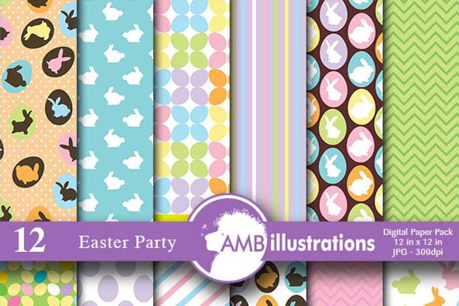 Easter Parade digital paper AMB-391 in Patterns - product preview 8