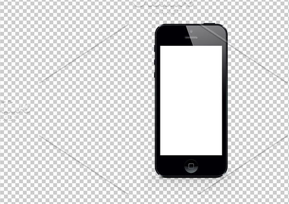 Black iPhone 5 mockup template in Templates - product preview 3