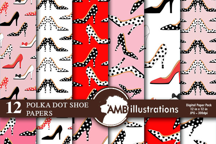 Polkadot Shoes Papers AMB-373 in Patterns - product preview 8