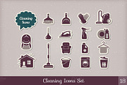 Cleaning and housework icons