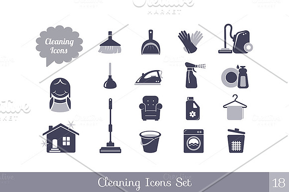 Cleaning and housework icons in Laundry Icons - product preview 1