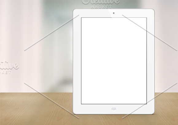 White iPad retina mockup template in Templates - product preview 1