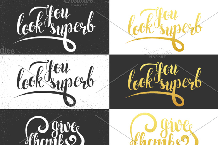 Phrase You look superb. Calligraphy | Creative Daddy