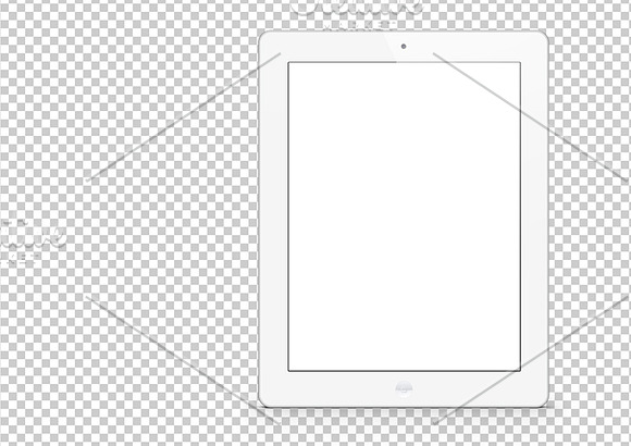White iPad retina mockup template in Templates - product preview 3