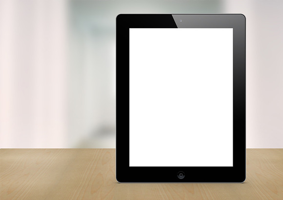 Black iPad retina mockup template in Templates - product preview 1