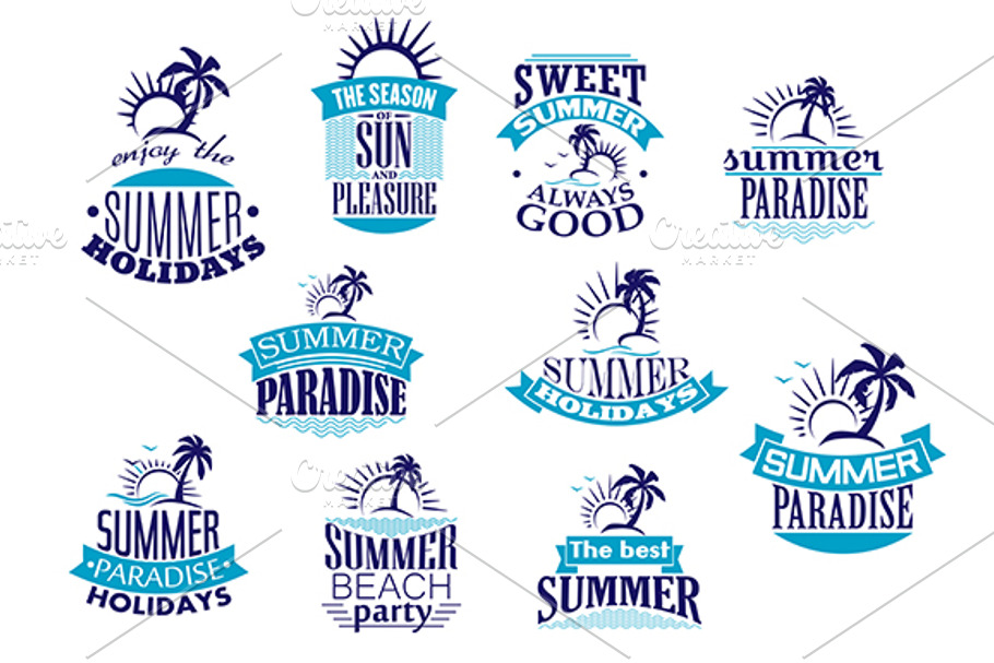 Summer holidays and travel icons in Holiday Icons - product preview 8