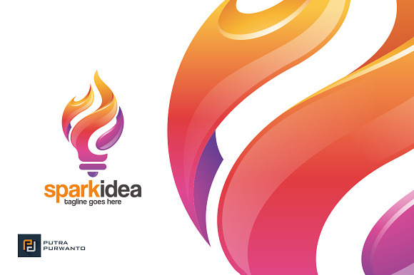 Spark Idea / Fire - Logo Template in Logo Templates - product preview 2
