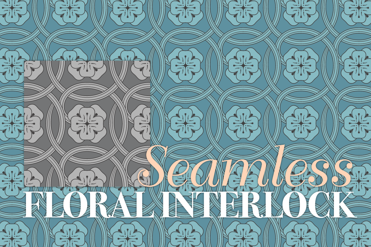 Seamless Floral Interlock Pattern in Patterns - product preview 8