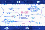 Frozen Arrows. Watercolor collection
