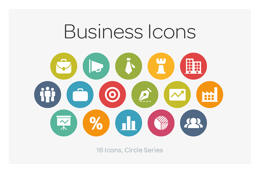 Circle Icons: Business in Circle Icons - product preview 8