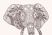 Patterned elephant