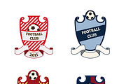 Set of football soccer crests logos