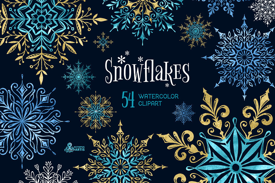 Snowflakes. Winter collection in Objects - product preview 8