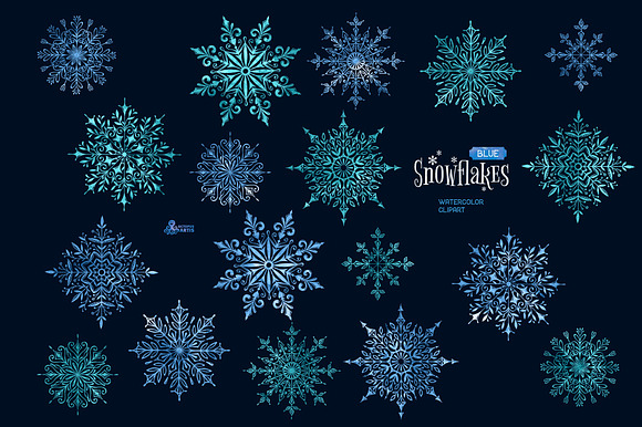 Snowflakes. Winter collection in Objects - product preview 2