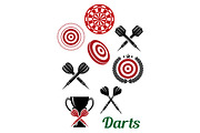Darts sporting red and black design