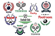 Team and individual sport emblems