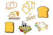 Toasts and bread icons