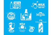 Dairy and milk icons