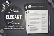 2 Pages Hipster Elegant Resume