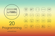 20 programming line icons