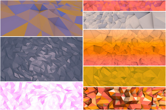 Hi-Res Lo-Poly Background Pack in Patterns - product preview 1
