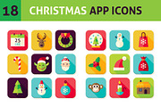 Christmas Vector Flat App Icons