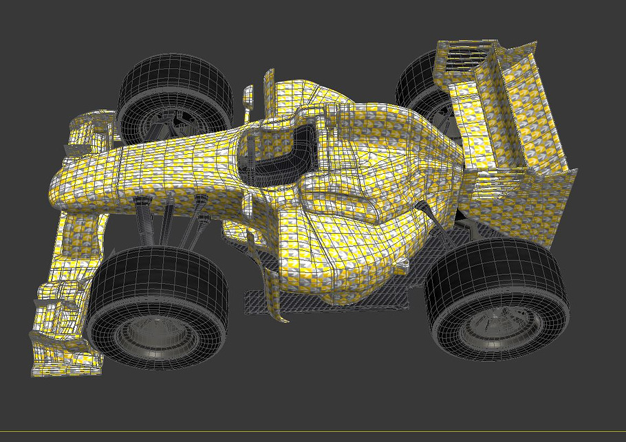 RIGGED Cartoon Race Car in Vehicles - product preview 3