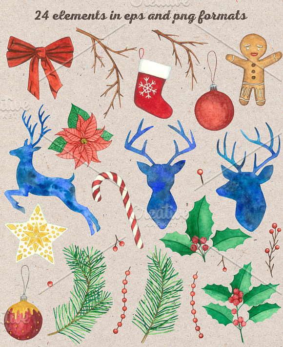 Christmas set in Illustrations - product preview 1