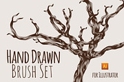 Vector Hand Drawn Sketch Brush Set