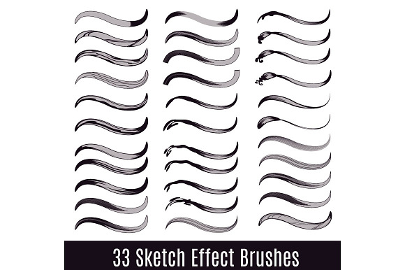 Vector Hand Drawn Sketch Brush Set in Photoshop Brushes - product preview 1