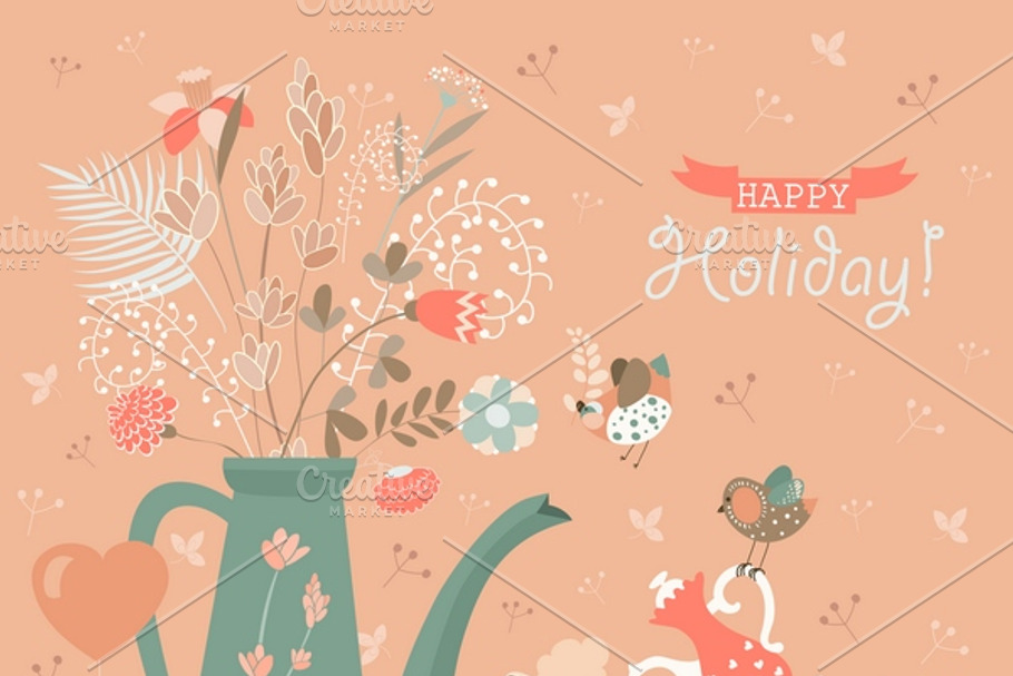 Still-life with a bouquet of flowers in Illustrations - product preview 8