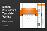Ribbon PowerPoint Template Vertical