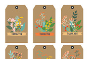 Thank you Printable tags Floral
