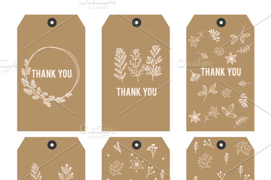 Thank you printable tags I in Card Templates - product preview 8