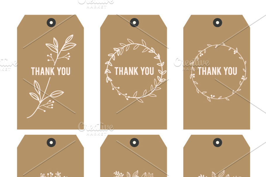 Thank you Printable tags II updateV2 in Card Templates - product preview 8