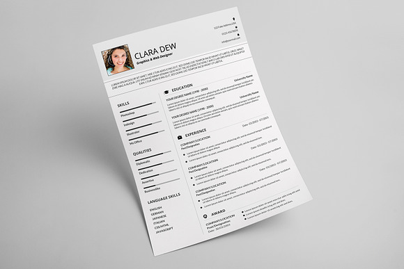 Resume with Cover Letter-V013 in Letter Templates - product preview 2