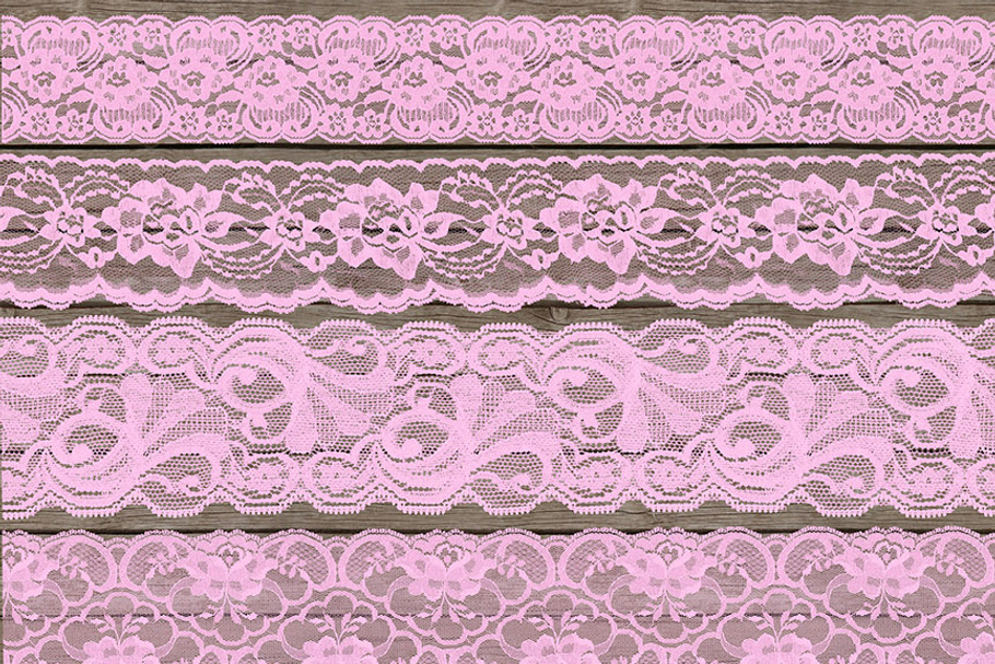 Pink Lace Borders Clipart