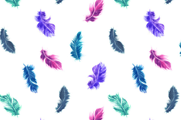 Watercolor feathers in Illustrations - product preview 2