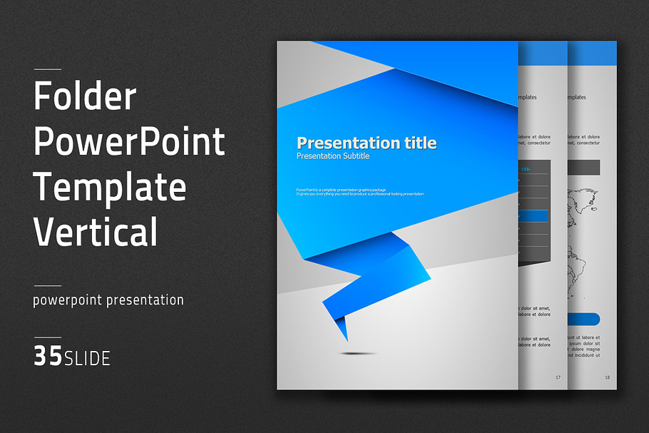 Origami Powerpoint Template Vertical in PowerPoint Templates - product preview 8