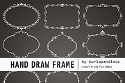 Hand draw chalkboard frames