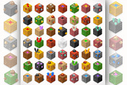 Mine Cubes Isometric