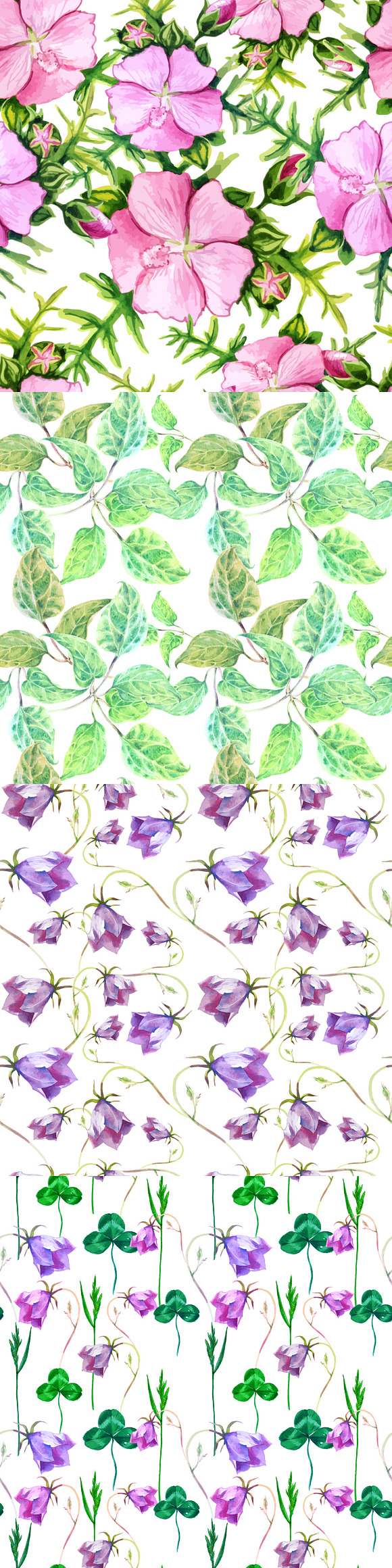Watercolor herbals and flowers in Illustrations - product preview 3