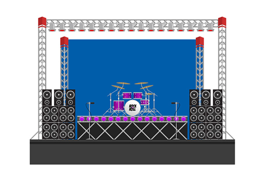 Concert and Festival Stage in Illustrations - product preview 8