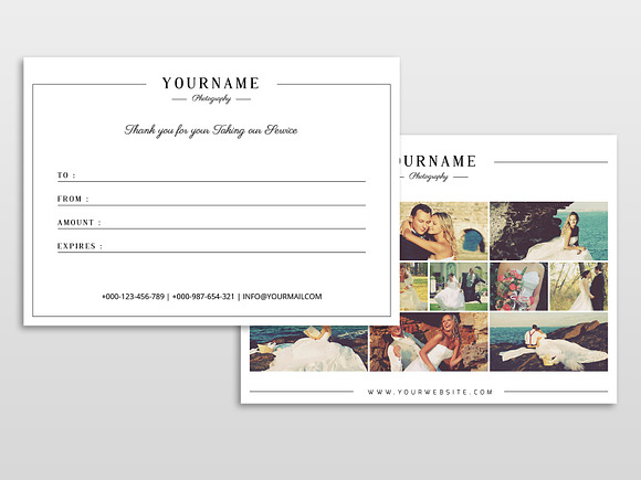 Gift Card Photo Marketing Template in Card Templates - product preview 1
